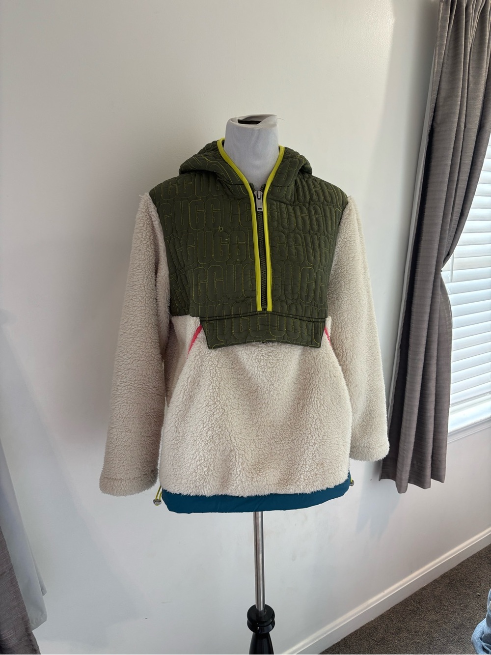UGG Olive Jacket with Pink Trim